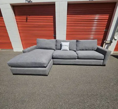Gray Room & Board Metro Sectional Couch. Free Delivery!