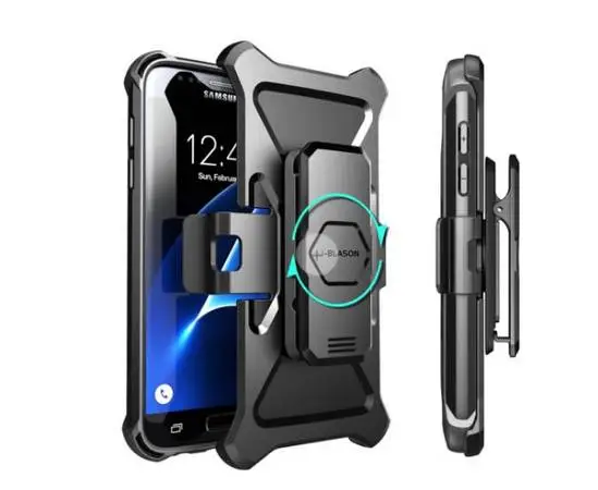 NEW iBlason Rugged Case Protector for Samsung Galaxy S7 Edge+Belt Clip