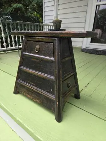 Antique Chinese Elmwood Barber Stool
