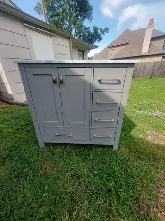Vanity soft close drawers and door
