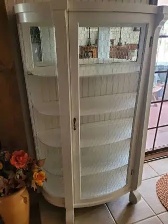 Shabby Chic Antique Painted Farmhouse China Cabinet