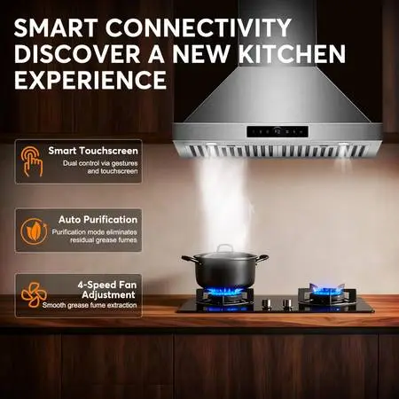 Tazpi TW-E30 Range Hood Wall Mount 30 1200 CFM, Ducted/Ductless NIB