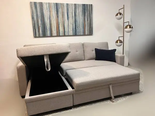 (+Delivery Opt.) Incredible/Like-New Convertible L-Shaped Sofa Bed!