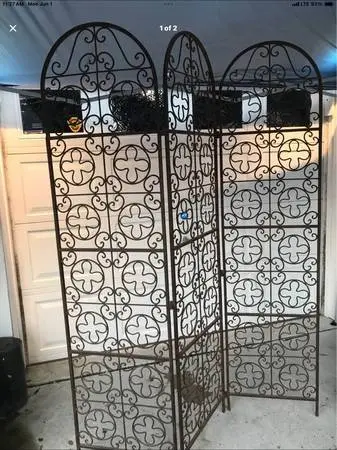 Vintage Iron Screen Divider 6’x6’ Heavy Hand made Ocean City NJ And