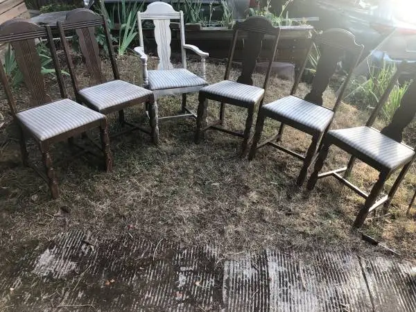 Dining chair set, Doerenbecher vintage