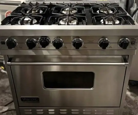Viking Stainless Steel 36” Inch Wide Gas Range 6-Sealed Burners