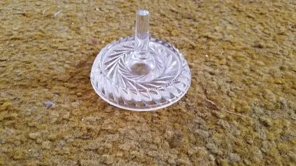 (2) Vintage glass ring holders