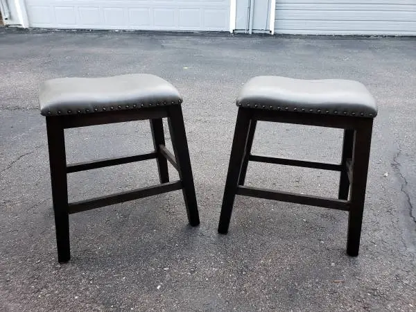 Pair Padded Stools
