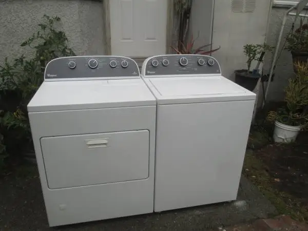 whirpool washer and gas dryer