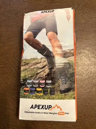 SAVE OVER $10 - NEW APEXUP 10 Pound Adjustable Ankle & Wrist Weights