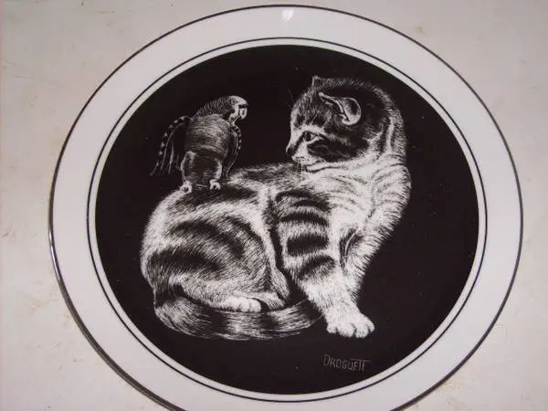 Kitten Plates--Set of 4
