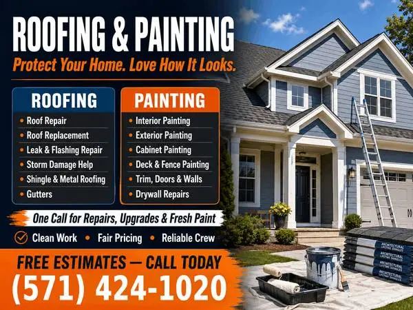 🏠 Roofing • Painting • Handyman – Reliable Service That Shows Up