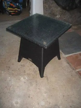 Harmonia Wicker Patio Arbor Side Table-lists-$350.00