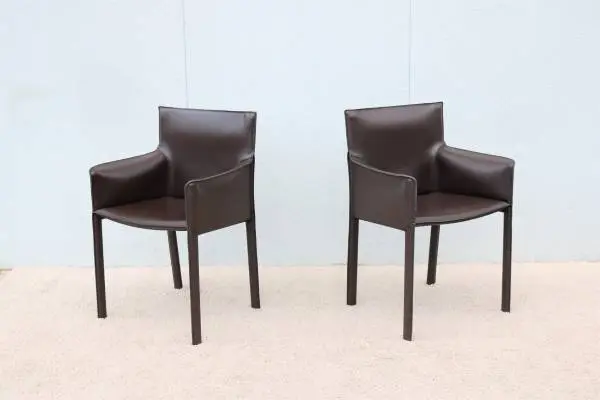 Italy Grassi & Bianchi for Enrico Pellizzoni Pasqualina Armchairs Pair