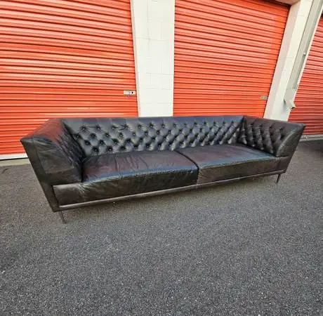 CB2 Modern Genuine Leather Couch. Delivery Included!