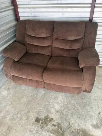 sofa and a leesa automatic adjustable bed frame
