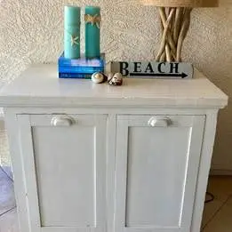 Shabby Cottage Chic Beach House Storage Cabinet