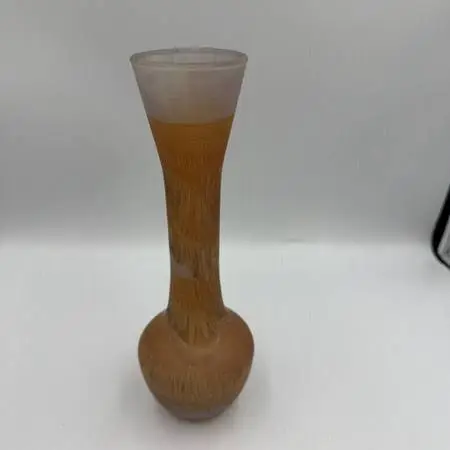 Vintage B.Z.T. Painted Glass Vase- 3X9.5H