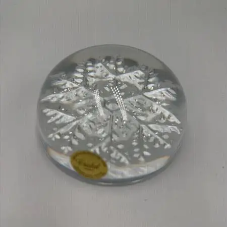Vintage Round Crystal Avon Paperweight-4X2H