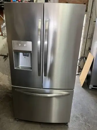 STAINLESS STEEL BOTTOM FREEZER 3 DOORS FRIDGE WATER/ICE/ DIS.23.0 cuft
