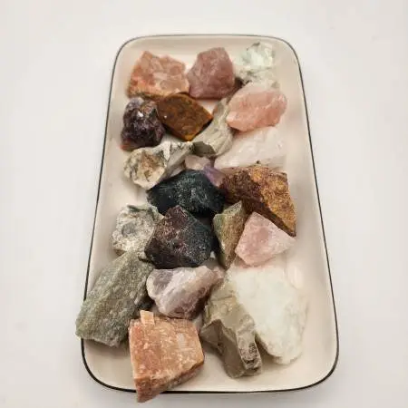 2 lb Mixed Rough Stones from India – Agate, Jasper, Quartz & More (Tum