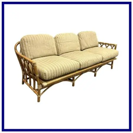 Mcguire Furniture Cathedral Three Seater Sofa, Vintage