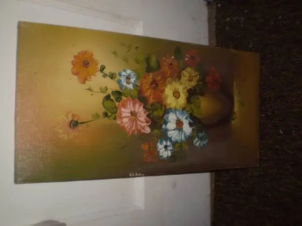 oil painting flowers 12 x 24