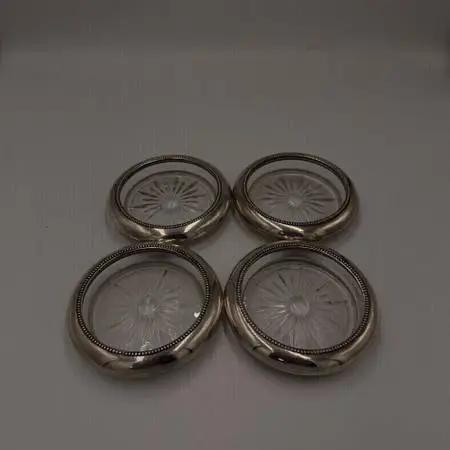 Frank M. Whiting & Co Sterling Coasters - Set of 4 - 1X4.5