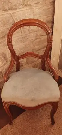 LOWER PRICE:EXC Cond: Antique French Balloon Formal Chair 19th Century