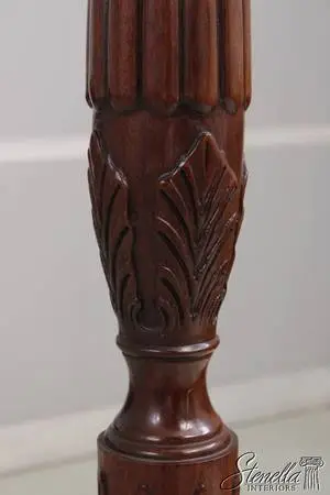 Beautiful Rice Carved King Size Carved Mahogany Poster Bed