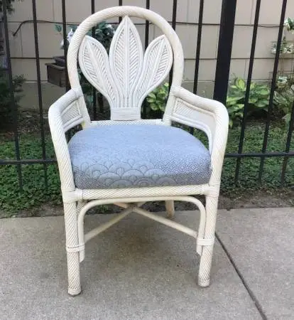 Rattan / wicker chair with cushion