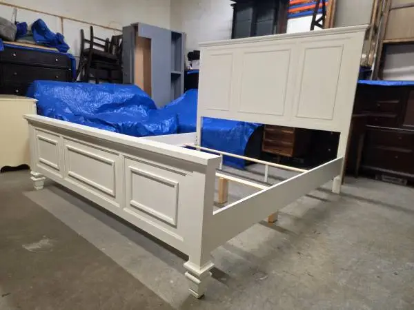 Modern White King Size Bed Frame
