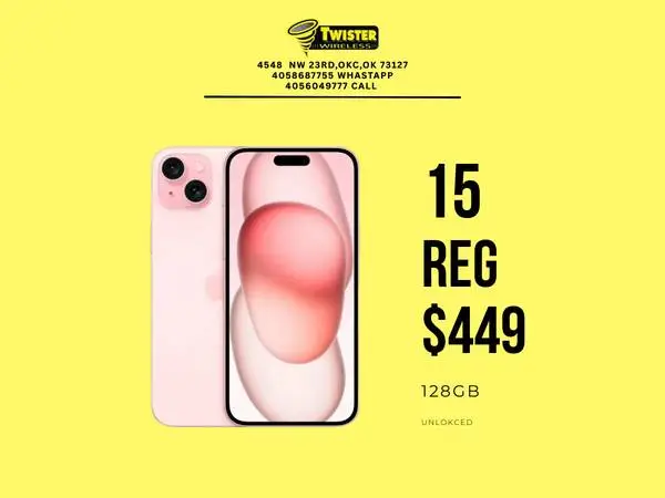iPhone 15 128GB - Unlocked - Twister Wireless OKC