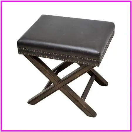 New Four Hands Elyse Ottoman, Durango Smoke