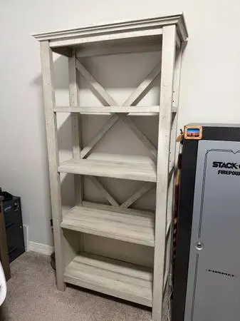 Rustic Farm style X-Frame Bookcase