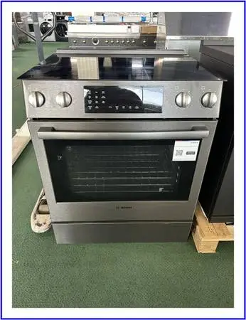Bosch 800 Series 30″ Black Stainless Steel Slide In Electric Range