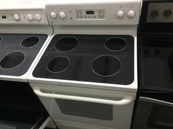 GE four burner electric stove