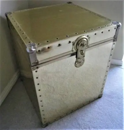 Brass Trunk Studded Brass Hope Chest Nautical Look Storage Chest Cube
