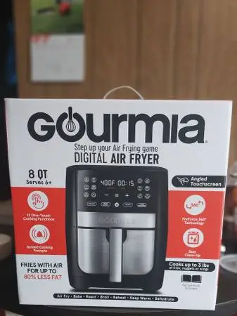 New Gourmia 8 Qt Digital Air Fryer