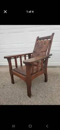 Antique Arts and Crafts Morris Youth Chair