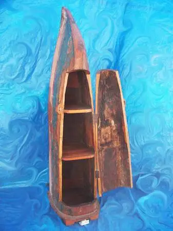 Javanese teak boat shelf