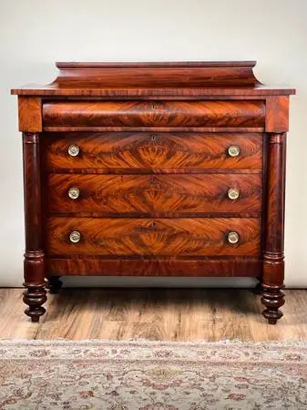 Antique American Empire Albany Four Drawer Chest c. 1840