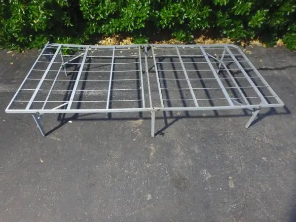 Bed / Box Spring Metal Floor Frame Twin Size or Cot - Folds Up