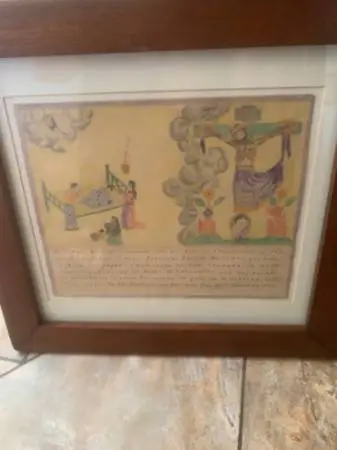 Ex Voto Mexican Original Folk Art Framed