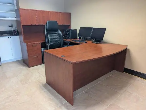 Office Desk / Credenza / Cherry Finish
