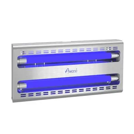 NEW Awoco FT-2G30SS LED 12W LED S/S 100V-240V Wall Mount Fly Trap