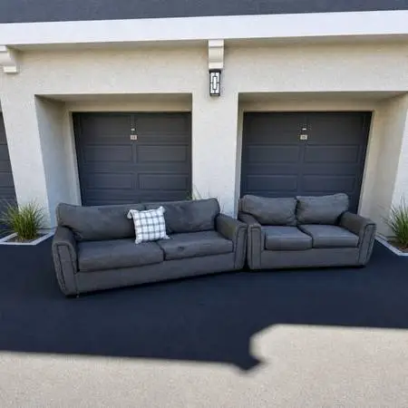 Gray Couch & Loveseat Set (Pick Up)