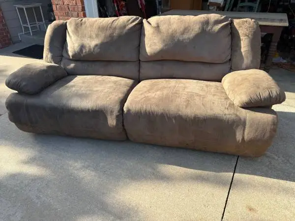 Dual microfiber couch