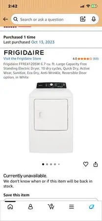 Frigidaire Washer and Dryer $650