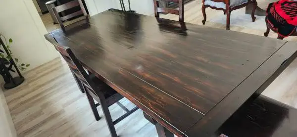 Rustic reclaimed wood table